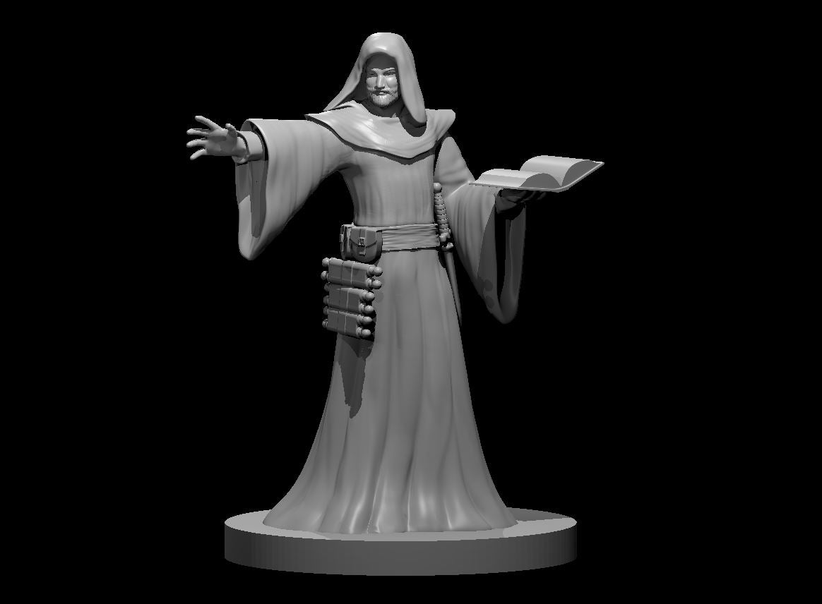 Human Male Wizard - G3DR Miniature D&D